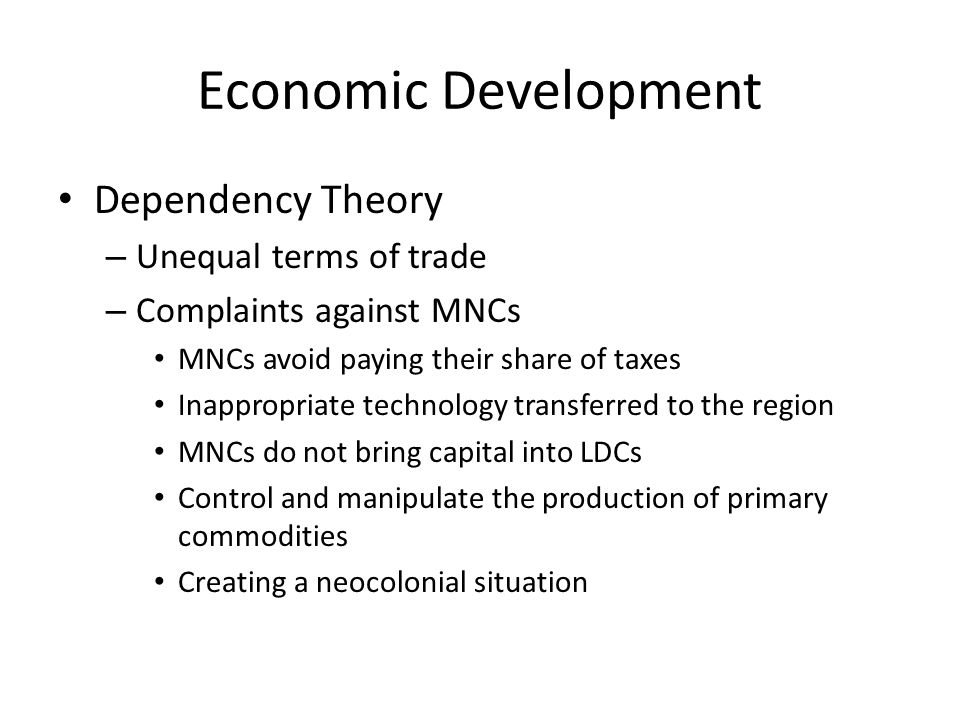 Economics terms of trade